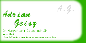 adrian geisz business card
